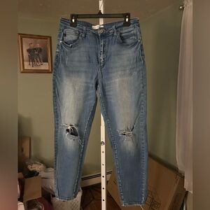Kancan Blue Distressed High-Rise Jeans